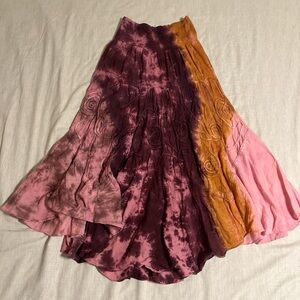 EARTHBOUND Multicolor Tie-Dye Maxi Skirt